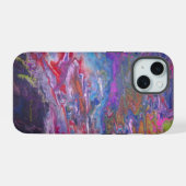 Uitzicht van Space Paint Flow Art iPhone 15 Case (Achterkant horizontaal)