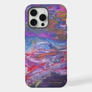 Uitzicht van Space Paint Flow Art iPhone 15 Pro Max Case