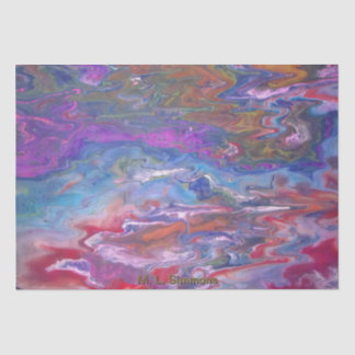 Uitzicht van Space Paint Flow Art Tissuepapier