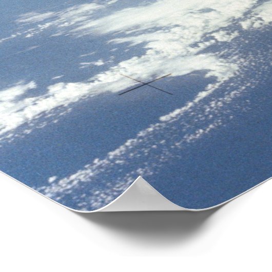 Uitzicht van Space Shuttle Challenger boven de aar Poster (Hoek)