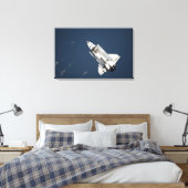 Uitzicht van Space Shuttle Discovery 2 vanuit de l Canvas Afdruk (Insitu (Slaapkamer))