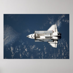 Uitzicht van Space Shuttle Discovery 3 vanuit de l Poster
