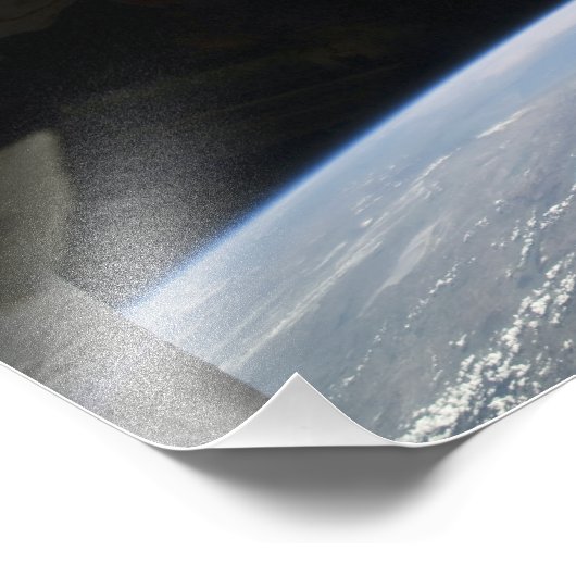 Uitzicht van Space Shuttle Discovery Foto Afdruk (Hoek)