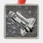 Uitzicht van Space Shuttle Discovery vanuit de luc Metalen Ornament (Voorkant)