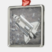 Uitzicht van Space Shuttle Discovery vanuit de luc Metalen Ornament (Links)