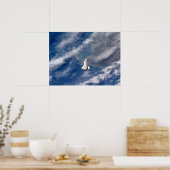 Uitzicht van Space Shuttle Endeavor van ISS Poster (Keuken)