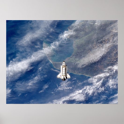 Uitzicht van Space Shuttle Endeavor van ISS Poster (Voorkant)