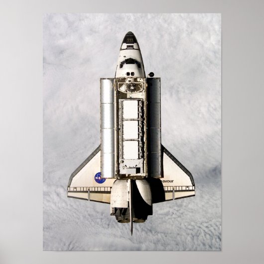 Uitzicht van Space Shuttle Endeavor van ISS (STS-1 Poster (Voorkant)