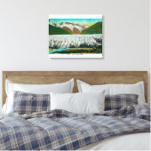 Uitzicht van Spencer Glacier, Near Seward, Alaska Canvas Afdruk (Insitu (Slaapkamer))