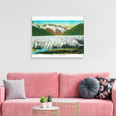 Uitzicht van Spencer Glacier, Near Seward, Alaska Canvas Afdruk (Insitu (Woonkamer))