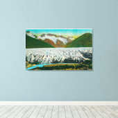 Uitzicht van Spencer Glacier, Near Seward, Alaska Canvas Afdruk (Insitu (Houten vloer))
