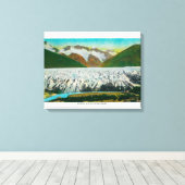 Uitzicht van Spencer Glacier, Near Seward, Alaska Canvas Afdruk (Insitu (Houten vloer))