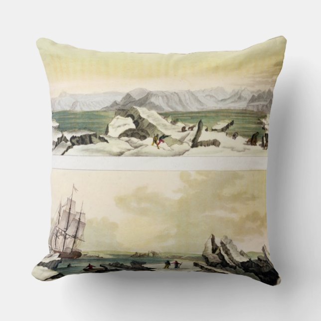 Uitzicht van Spitsbergen met "The Dorothea" (kleur Kussen (Voorkant)