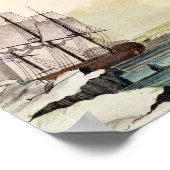 Uitzicht van Spitsbergen met "The Dorothea" (kleur Poster (Hoek)