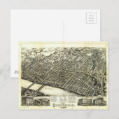 Uitzicht van Springfield Massachusetts (1875) Briefkaart (Voorkant / Achterkant)