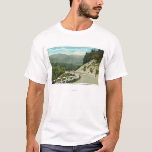 Uitzicht van Spruce Hill voor Keene Valley T-shirt (Voorkant)