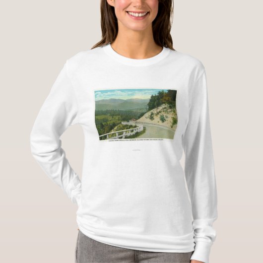Uitzicht van Spruce Hill voor Keene Valley T-shirt (Voorkant)