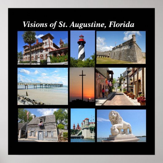 Uitzicht van St. Augustine Florida Poster (Voorkant)