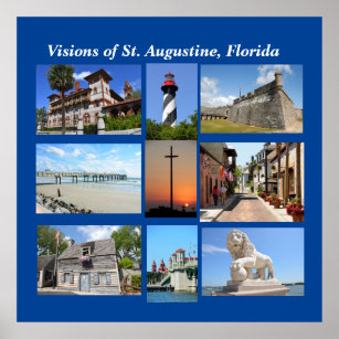 Uitzicht van St. Augustine, Florida Poster