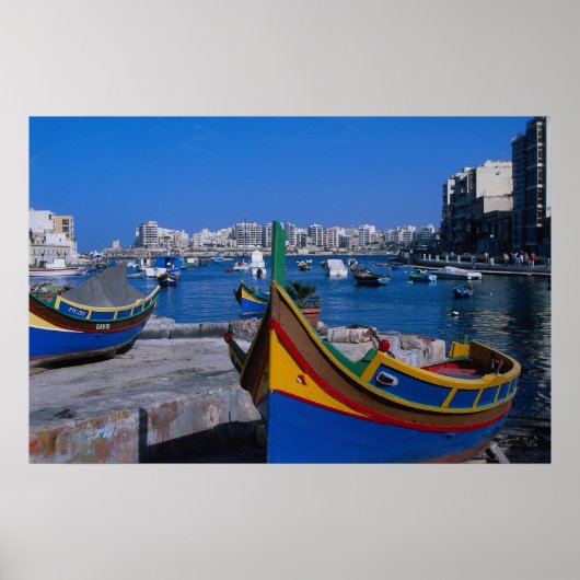 Uitzicht van St. Julian, Malta Poster (Voorkant)