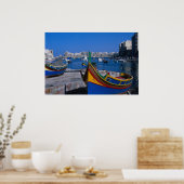 Uitzicht van St. Julian, Malta Poster (Keuken)