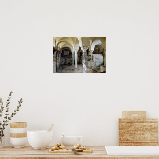 Uitzicht van St. Paul's Crypt, c.634 AD Poster (Keuken)
