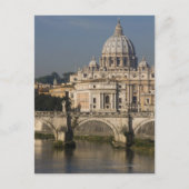 Uitzicht van St. Peter met de Ponte Sant' Angelo Briefkaart (Voorkant)