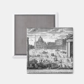 Uitzicht van St. Peter's, Rome Magneet (Voorkant / Achterkant)