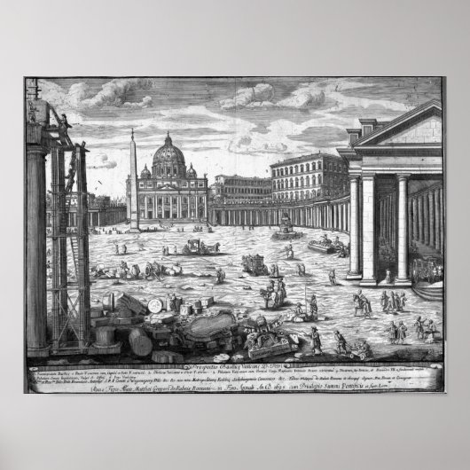 Uitzicht van St. Peter's, Rome Poster (Voorkant)
