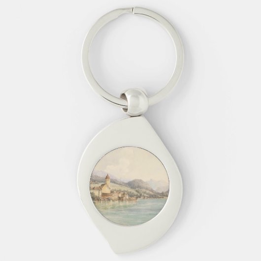 Uitzicht van St. Wolfgang aan het meer Wolfgang Ca Sleutelhanger (Voorkant)