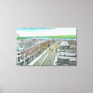 Uitzicht van staatsstraat en Snake Canvas Afdruk