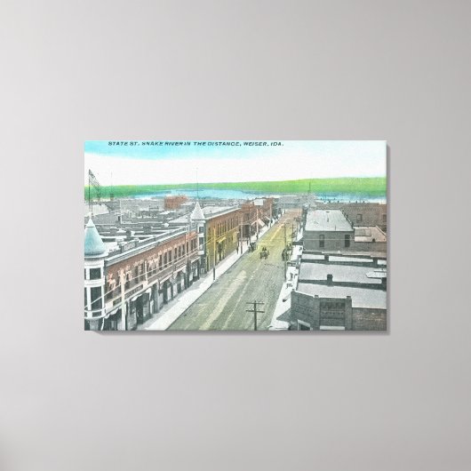 Uitzicht van staatsstraat en Snake Canvas Afdruk (Voorkant)