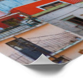 Uitzicht van stadsgebouwen poster (Hoek)