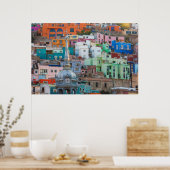 Uitzicht van stadsgebouwen poster (Keuken)