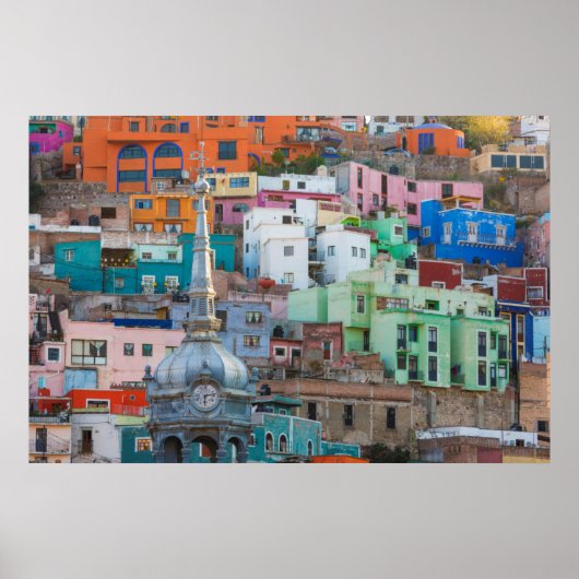 Uitzicht van stadsgebouwen poster (Voorkant)