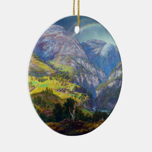 Uitzicht van Stalheim door Johan Christelijk Dahl  Keramisch Ornament (Rechts)