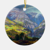 Uitzicht van Stalheim door Johan Christelijk Dahl  Keramisch Ornament (Voorkant)