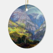 Uitzicht van Stalheim door Johan Christelijk Dahl  Keramisch Ornament (Links)