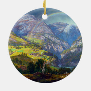 Uitzicht van Stalheim door Johan Christelijk Dahl  Keramisch Ornament