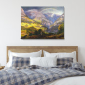 Uitzicht van Stalheim in Noorwegen (Johan Christel Canvas Afdruk (Insitu (Slaapkamer))