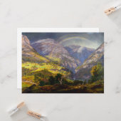 Uitzicht van Stalheim in Noorwegen Kaart (Voorkant / Achterkant in situ)