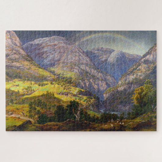 Uitzicht van Stalheim in Noorwegen Legpuzzel (Horizontaal)