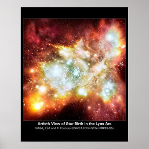 Uitzicht van Star Birth in de Lynx Arc Poster