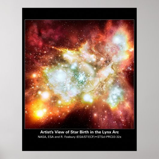 Uitzicht van Star Birth in de Lynx Arc Poster (Voorkant)