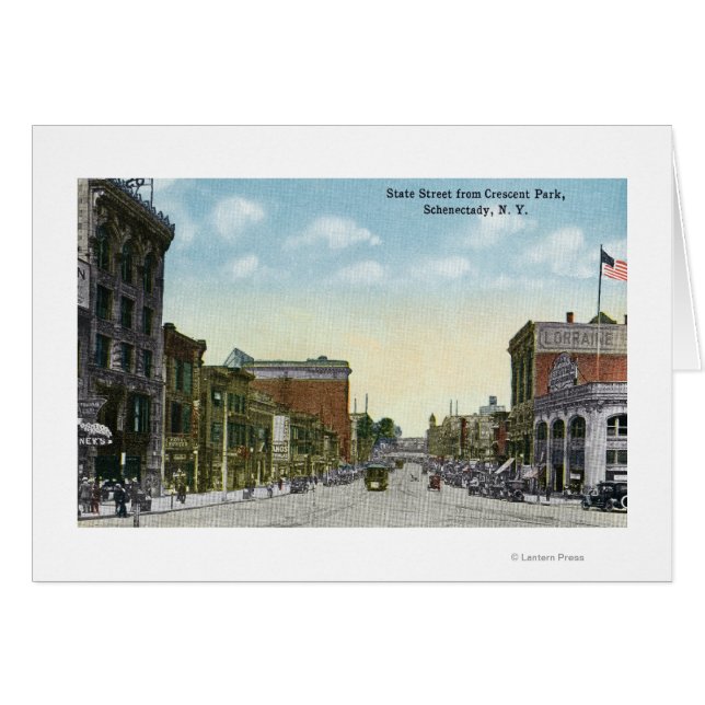 Uitzicht van State Street van Crescent Park (Voorkant Horizontaal)