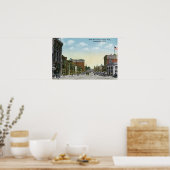 Uitzicht van State Street van Crescent Park Poster (Keuken)