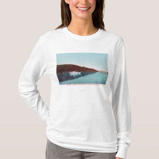 Uitzicht van Steamer Whisper op het meer T-shirt (Voorkant)