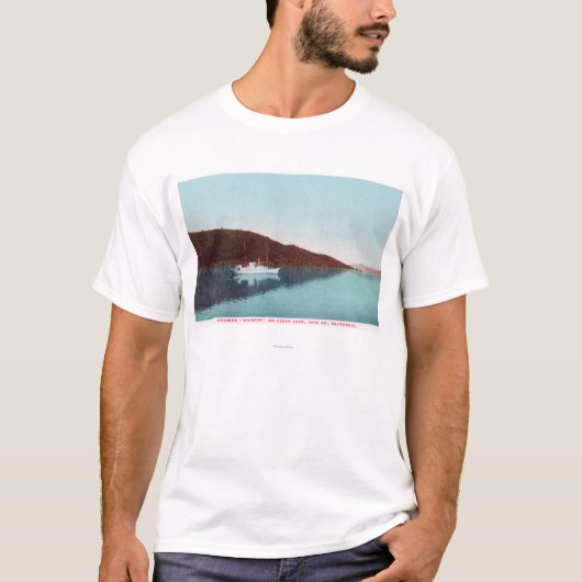 Uitzicht van Steamer Whisper op het meer T-shirt (Voorkant)