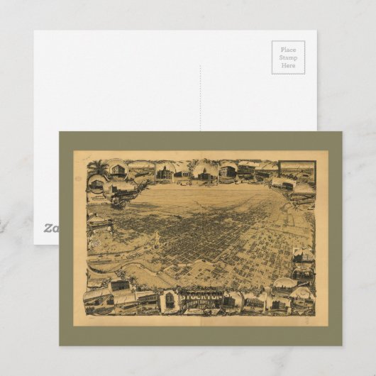 Uitzicht van Stockton, Californië (1895) Briefkaart (Voorkant / Achterkant)