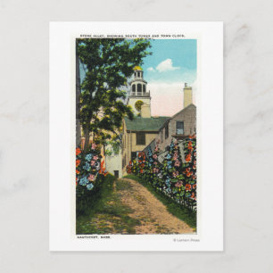 Uitzicht van Stone Alley van South Tower and Town  Briefkaart